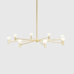 Root one-tier large chandelier solid brass