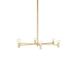 Root one-tier medium chandelier solid brass