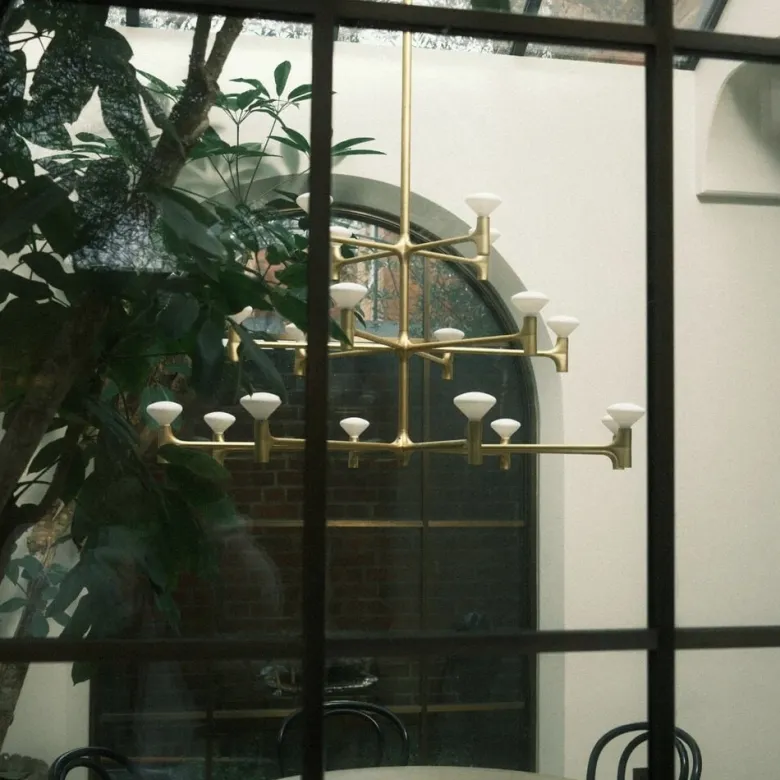 Root three-tier large chandelier solid brass