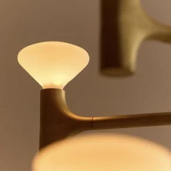 Root two-tier medium chandelier solid brass