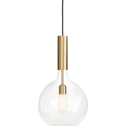 Rosdala taklampa mässing/klart glas
