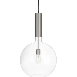 Rosdala XL taklampa Råjärn/klart glas