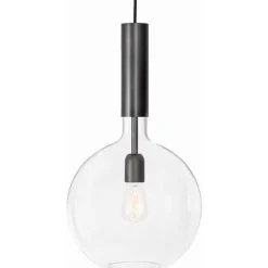 Rosdala XL taklampa svartoxiderat järn/klart glas