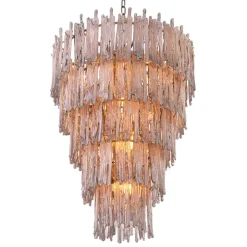 Saint Roch L Chandelier taklampa Borstad mässing/rökfärgat glas