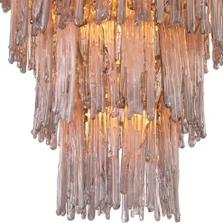 Saint Roch L Chandelier taklampa Borstad mässing/rökfärgat glas