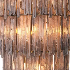 Saint Roch XXL Chandelier taklampa Borstad mässing/rökfärgat glas