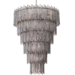 Saint Roch XXL Chandelier taklampa Borstad mässing/rökfärgat glas