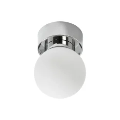 Sandhamn taklampa krom/vit