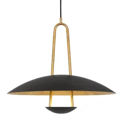 Satellit Ø550 taklampa svart/råmässing