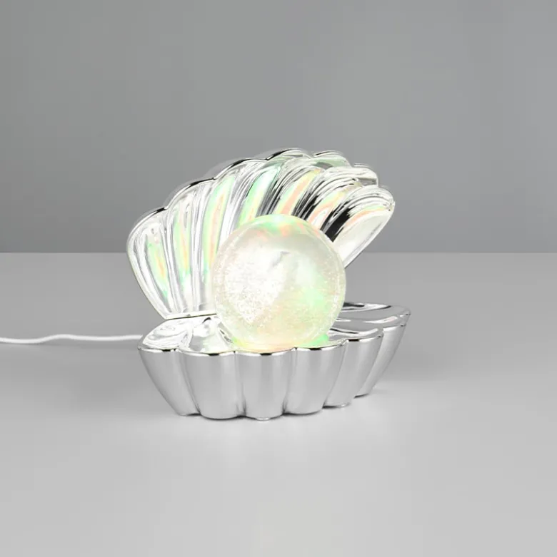Shelly bordslampa krom RGB laddbar