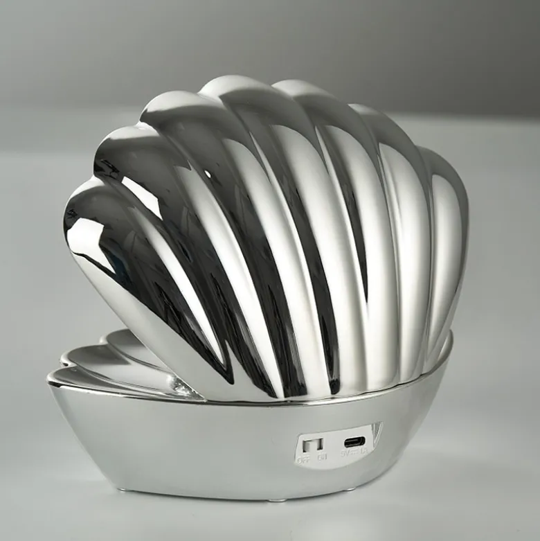 Shelly bordslampa krom RGB laddbar