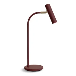 Slender bordslampa mörkröd