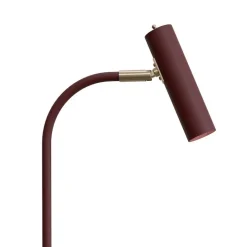 Slender bordslampa mörkröd