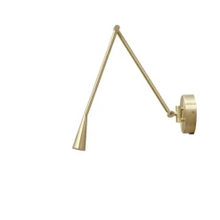 Snake vägglampa brass