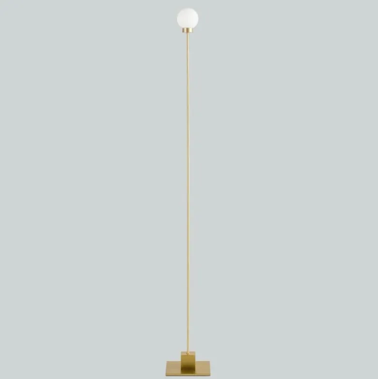 Snowball golvlampa mässing