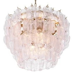 Solange Chandelier taklampa Antik mässing/klart glas