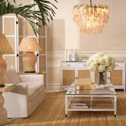 Solange Chandelier taklampa Antik mässing/klart glas