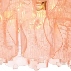Solange Chandelier taklampa Antik mässing/rosa glas