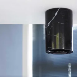 Solid cylinder plafond svart Marquina marmor