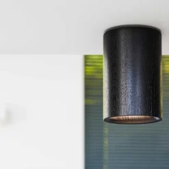 Solid cylinder plafond svart