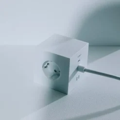 Square 1 grenuttag dual USB-C 30W & magnet 3m Martinelli Luce Edition opal white
