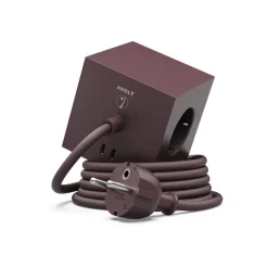 Square 1 grenuttag 30W Dual USB-C & Magnetic base 1,8m BAUHAUS Mulberry Red