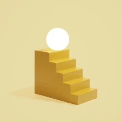 Stair bordslampa gul