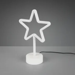 Star bordslampa vit/gul