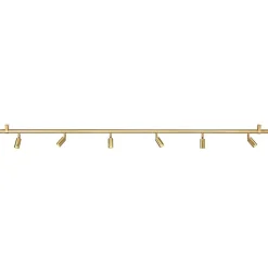Starlight 6 tak-/vägglampa rå mässing