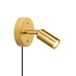 Starlight 1 vägglampa med kabel rå mässing