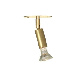 Star 1 platta tak-/vägglampa fast installation rå mässing