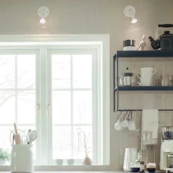 Star 1 platta tak-/vägglampa fast installation vit strukturlack