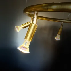 Star 5 tak-vägglampa rå mässing