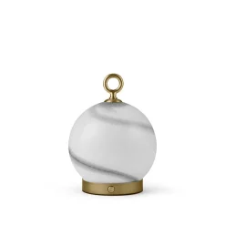 Stockholm portabel bordslampa grå marmor/antik