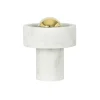 Stone portabel bordslampa guld