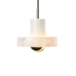 Stone taklampa marmor/guld