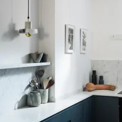 Stone taklampa marmor/guld