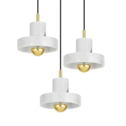 Stone taklampa marmor/guld