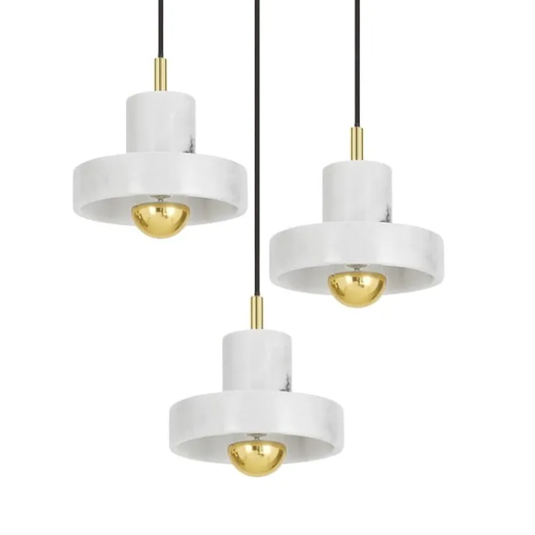 Stone taklampa marmor/guld