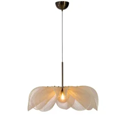 Styrka Ø75 taklampa beige/antik mässing