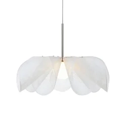 Styrka Ø75 taklampa satin nickel/vit