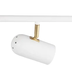 Swan plafond 3 vit/borstad mässing