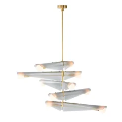 Sycamore Chandelier 5 Tiers Taklampa Dawn Grey Glass/mässing