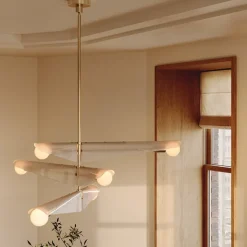 Sycamore Chandelier 3 Tiers Taklampa Dusk Pink Glass/mässing