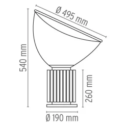 Taccia PMMA bordslampa svart
