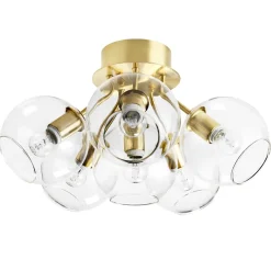 Tage 50 Plafond Mässing/klart glas
