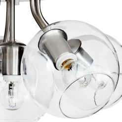 Tage 50 Plafond Nickel/klart glas