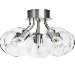 Tage 50 Plafond Nickel/klart glas