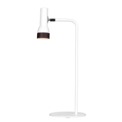 Talk bordslampa vit/brunt läder