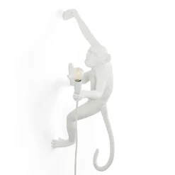 The Monkey lamp hanging right vägglampa vit